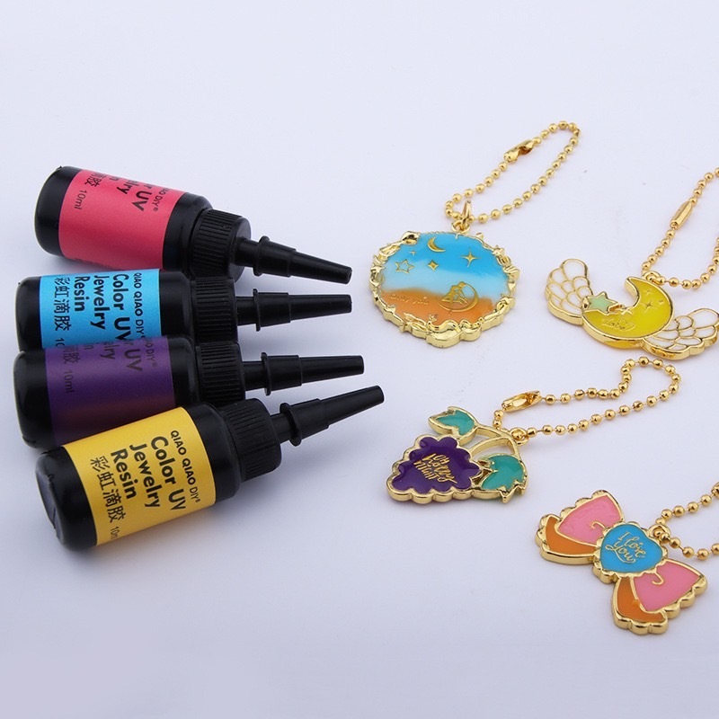กาวสี ยูวีเรซิ่นมีสี สำหรับทำเครื่องประดับ ตกแต่งdiy 10ml