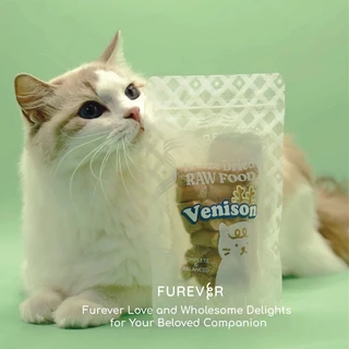 FUREVER Freeze dried Raw Food - Venison 50g ฟรีซดรายบาร์ฟ สูตรกวาง สำหรับแมว 50g