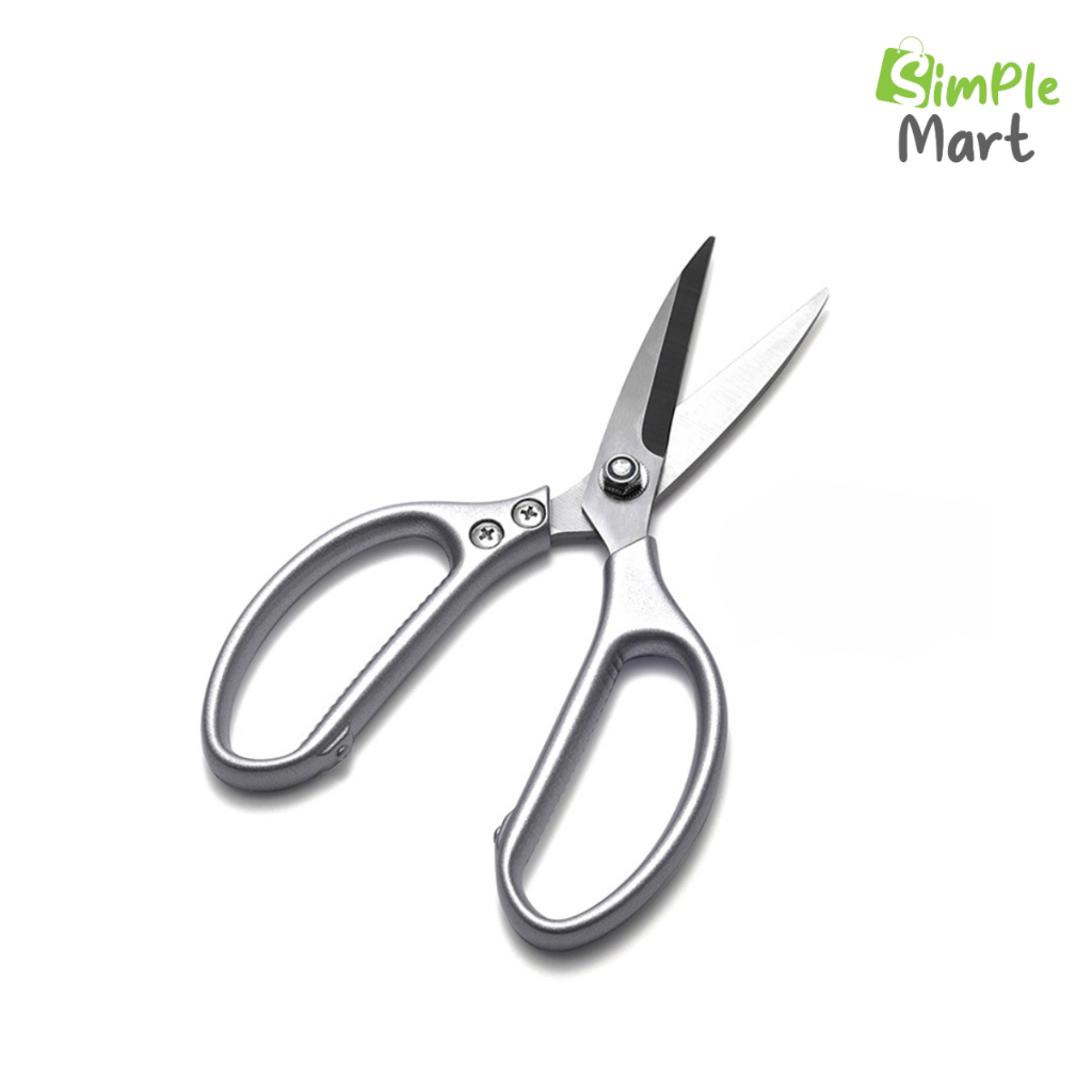 กรรไกร กรรไกรตัดอาหาร scissors ทำมาจากสแตนเลสอย่างดี แข็งแรงทนทาน ใช้งานได้นาน ดีไซน์สวย Simple Mart