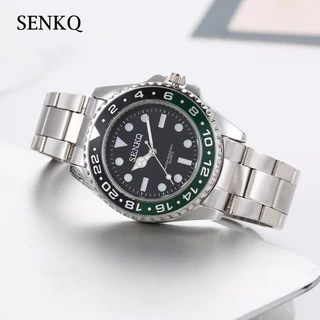 นาฬิกาข้อมือผู้ชาย Senkq ของแท้100% สายสเตนเลส ดีไซน์โรเล็กซ์ มีบริการตัดสาย