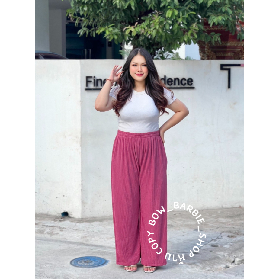A015 กางเกงท็อฟฟี่ขายาว สาวอวบ เอว 28-50″ ยางยืดรอบตัว ผ้าท็อฟฟี่นุ่มยืด ใส่สบาย สีสันสดใส ราคา ถูกที่สุด ดีลบีเคเค แกลเลอรีภาพที่ 8