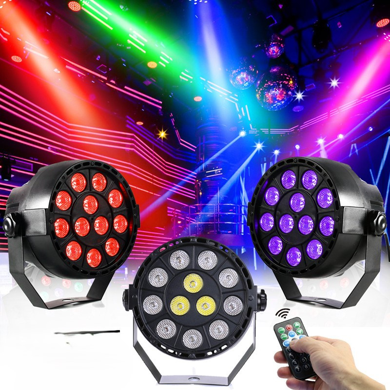 ไฟพาร์ 12LED RGBW ไฟปาร์ตี้ ไฟเธค ไฟเทค ไฟหลากสี ไฟงานเลี้ยงมีโหมดคุมไฟ DMX512