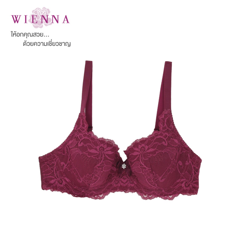 WIENNA เสื้อชั้นใน Beauty 5 Cup DB27796 สีเขียวมิ้น สีชมพูอ่อน แดง( ROSE LILY )