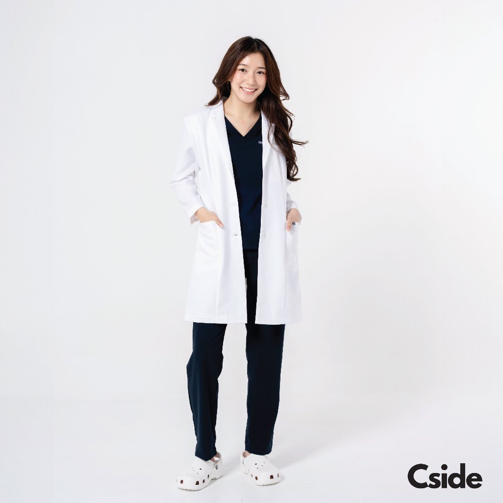 Cside Scrub - Long Medical Gown - (เสื้อกาวน์ เสื้อกราวน์ เสื้อกาวน์ชาย เสื้อกาวน์หญิง) - รูปที่ 4