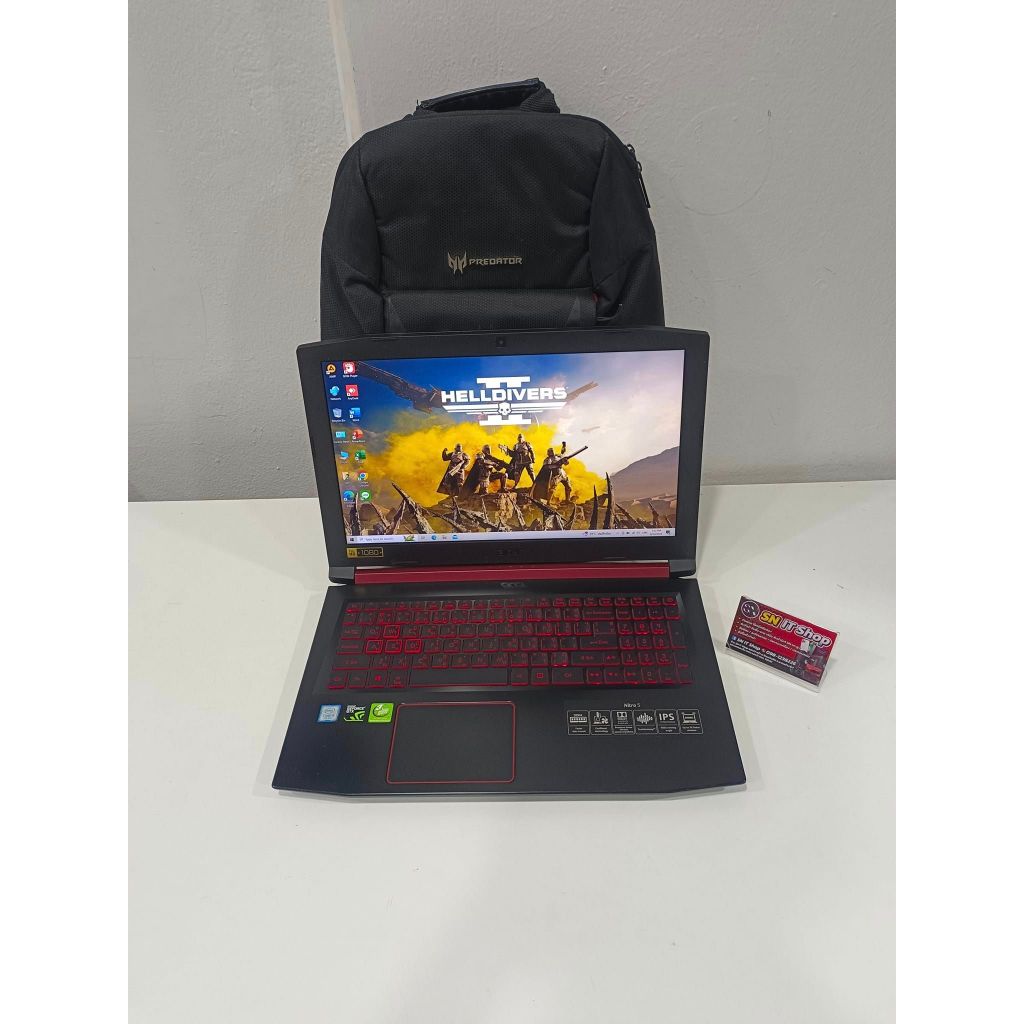 Acer Nitro 5 (มือสอง) สเปค Intel Core i5-7300HQ RAM : 16 GB SSD : M.2 250 GB HDD : 1TB NVIDIA GeForc