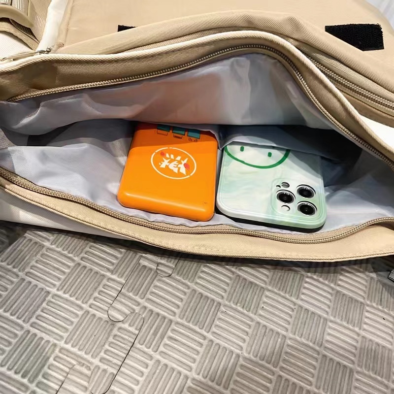 (P-014) กระเป๋าสะพายไหล่ เรียบง่าย กระเป๋าสะพายข้างน่ารัก ไนลอน ถุงผ้าใบ message bag - รูปที่ 4