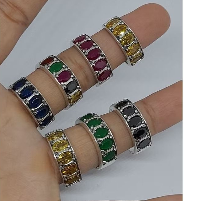 แหวนเงิน ปอกมีด 5 แถว พร้อมส่ง