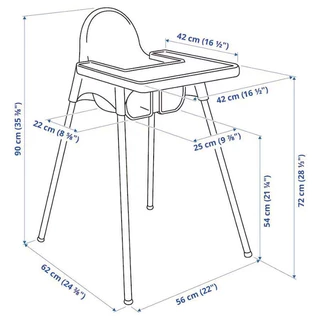 *IKEA เก้าอี้ทานข้าวเด็ก ANTILOP อันติลูป เก้าอี้สูงพร้อมถาดวางอาหาร high chair เด็ก baby chair เก้าอี้เด็ก