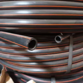 50เมตร HDPE ท่อ ไฟฟ้า PE ฝังดิน ดำคาดแดง Class I PN6 20mm 25mm 32mm 1/2 3/4 1นิ้ว ดำคาดส้ม