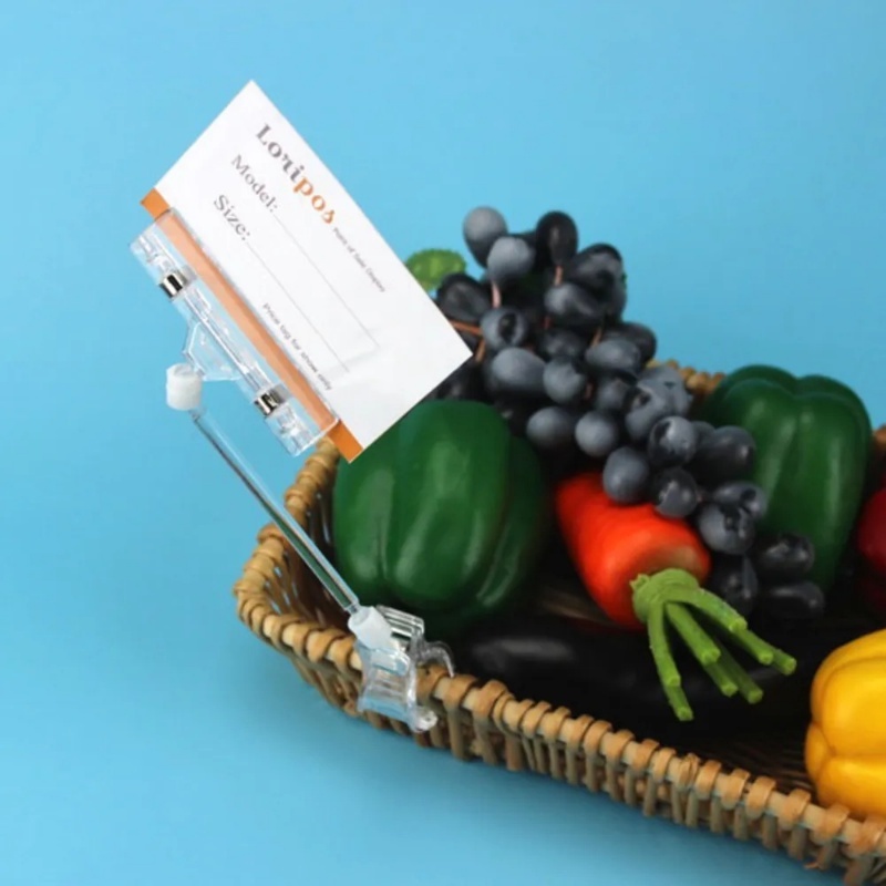 ที่หนีบป้ายราคา คลิปหนีบป้ายราคา ป้ายโฆษณาสินค้า  POP Advertising Clip Supermarket Pop Display Clip 3ขนาด - รูปที่ 4