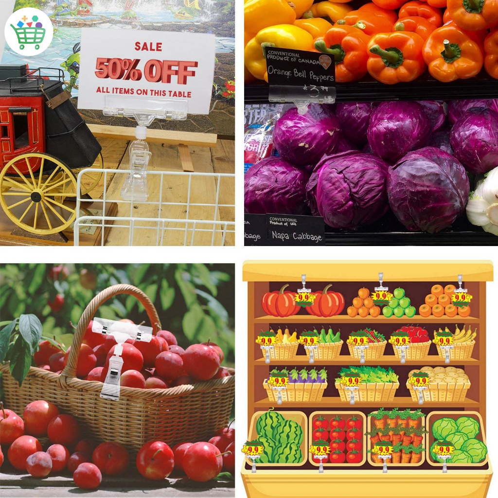ที่หนีบป้ายราคา คลิปหนีบป้ายราคา ป้ายโฆษณาสินค้า  POP Advertising Clip Supermarket Pop Display Clip 3ขนาด - รูปที่ 5