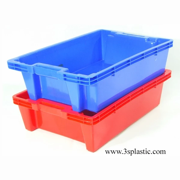 แพ็ค 15-20 ใบ ลังพลาสติก ขนาด 36.0 x 53.5 x 14 cm. เกรด A HDPE เบอร์ 419