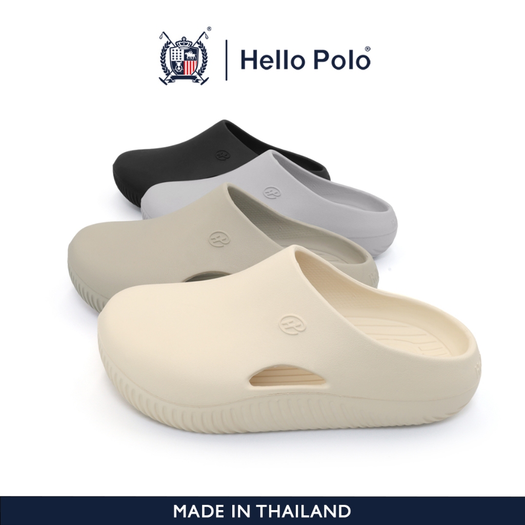 Hello Polo รองเท้าหัวโตแฟชั่น รองเท้านุ่ม สําหรับผู้หญิง และผู้ชาย ส้นหนา 3.5 ซม กันลื่นและทนทาน ลำลอง ไม่มีกลิ่น HP8037