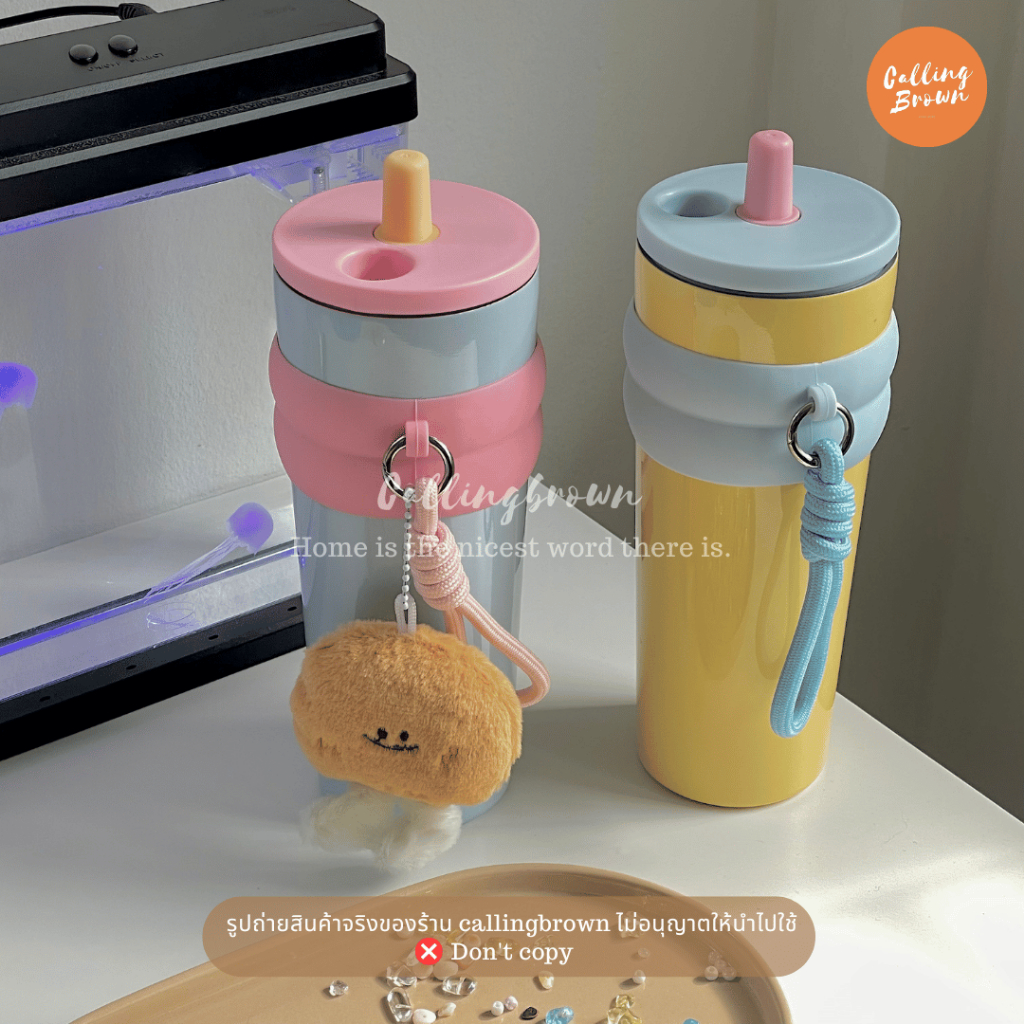 callingbrown [🥛พร้อมส่ง🥛 ] Home cafe แก้วเก็บความเย็น 710ml สแตนเลส พร้อมหลอด Americano Cup แก้วกาแฟ