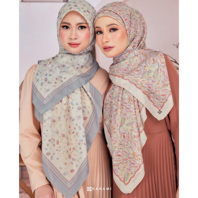 ❣️คอลใหม่Hn51-Hn70❣️ Hanami hijab ผ้าคลุมแบรนด์ฮานามิ ผ้าหอม มีหมุดแบรนด์ให้