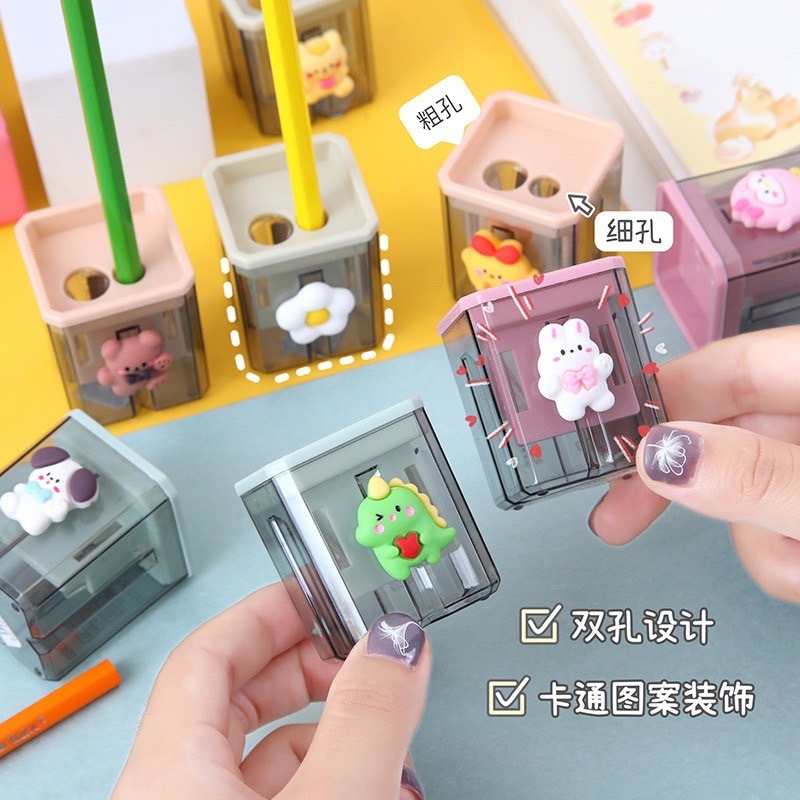 RS.002กบเหลาดินสอลายการ์ตูนน่ารักสร้างสรรค์เครื่องเขียนสํานักงานโรงเรียน