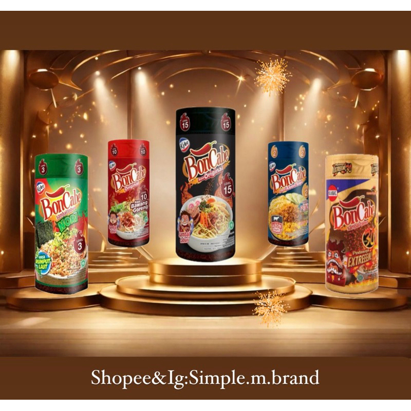 พร้อมส่งIndonesia Kobe BonCabe Sambal Tabur Botol 30/40GR พริกปรุงรสสุดแซ่บ ของแท้100%จากอินโดนีเซีย(New lot)