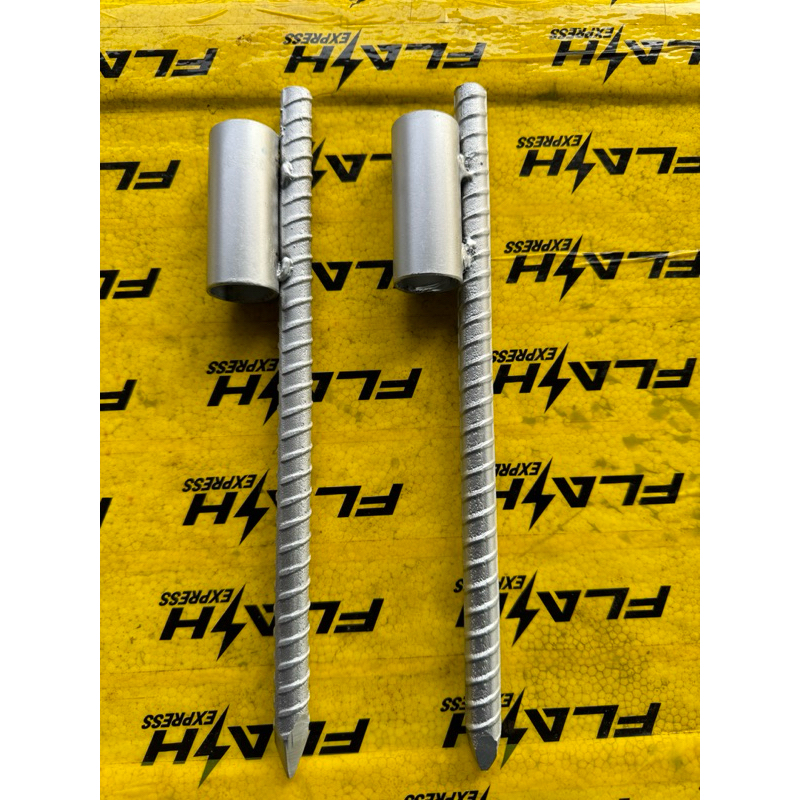 หมุดปักเสาเหล็ก หมุดปักเสาฟลายชีท ยาว 20 – 35 ซม. ท่อวงใน 2 Cm. ปลายตัดแหลม ราคา ถูกที่สุด ดีลบีเคเค