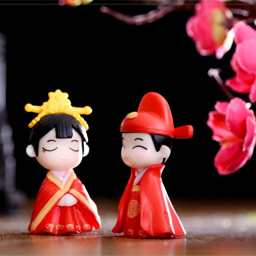 คู่รักซีรีย์ชุดจีนโบราณ (ราคา/1 คู่)  ตุ๊กตาแต่งบ้าน ตุ๊กตาแต่งสวน ของสะสม โมเดล จัดสวนถาด พร็อพถ่ายรูป