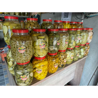 ผลไม้ดอง 1kg บรรจุขวดโหล ชั่งเฉพาะเนื้อ แถมฟรีพริกเกลือรสเด็ด