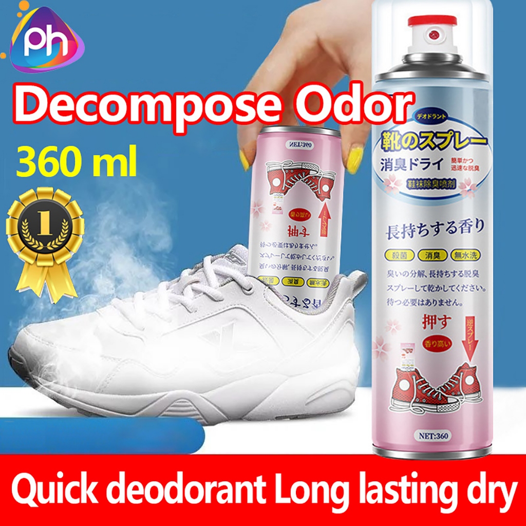 ญี่ปุ่น สเปรย์ดับกลิ่นรองเท้า 360ML สเปรย์ดับกลิ่นเท้า ควบคุมกลิ่น ต่อต้านแบคทีเรีย shoe deodorizer