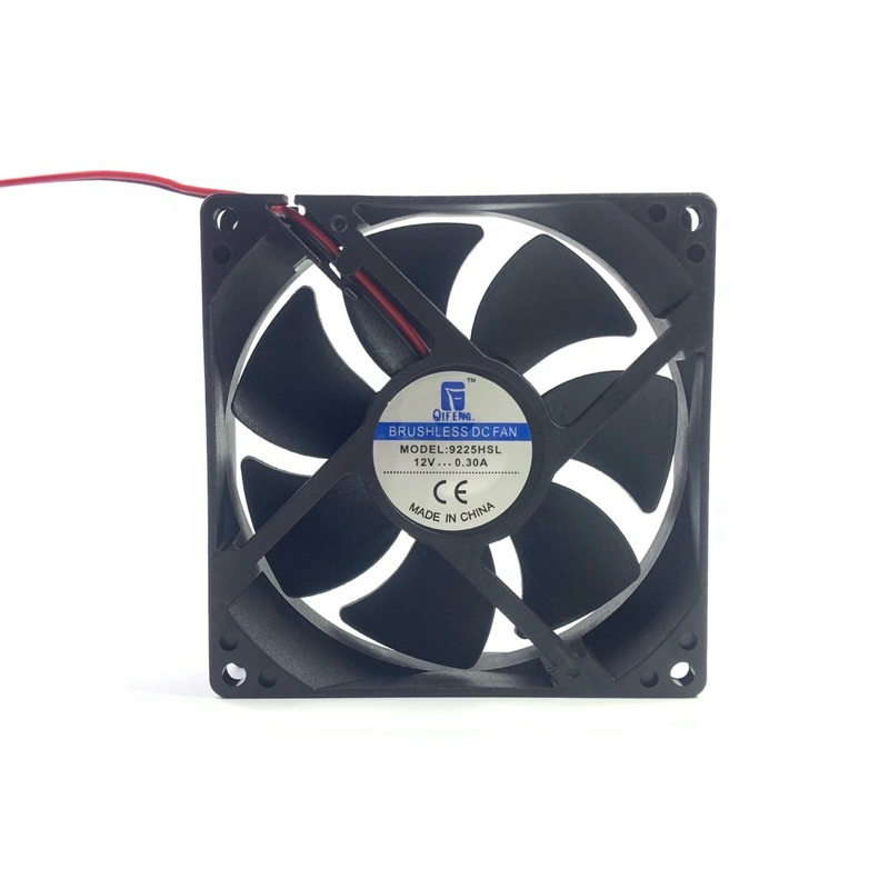 ถูกสุด! พัดลมระบายความร้อน 3 นิ้ว 80x80x25 12V 0.30A 2 สาย ดำแดง