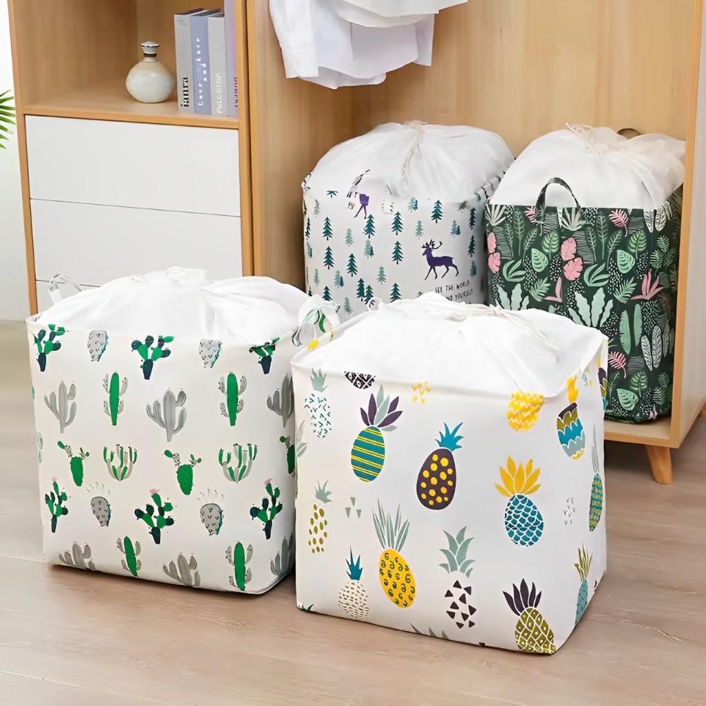 MaMa Home 140L  กระเป๋าเก็บผ้านวม เก็บท็อปเปอร์ 6 ฟุต เก็บเครื่องนอน เสื้อผ้า กันฝุ่น ประหยัดพื้นที่