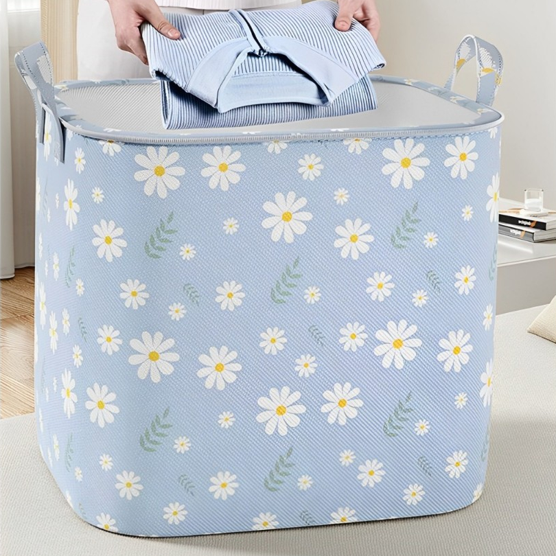 MaMa Home กระเป๋าเก็บของ 100L/140L/180L ความจุขนาดใหญ่ ถุงเก็บผ้านวม ถุงเก็บเสื้อผ้า ผ้าไม่ทอ