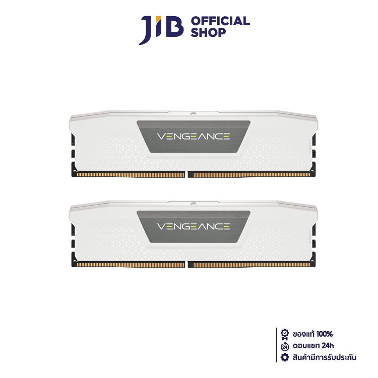 32GB (16GBx2) DDR5 5200MHz RAM (หน่วยความจำ) CORSAIR VENGEANCE DDR5 (INTEL XMP) (WHITE) (CMK32GX5M2B5200C40W)