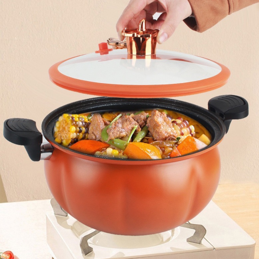 หม้อฟักทอง ขนาด 28 Cm.เคลือบNON - STICK