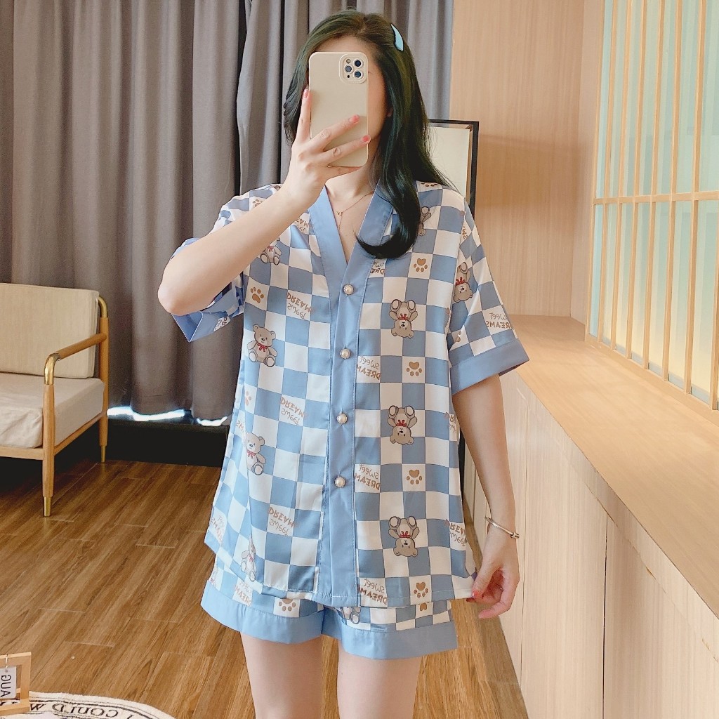 TOP SEXY รวมชุดนอนรุ่นใหม่ ชุดนอนซาติน ชุดนอนลายน่ารัก 🎡 ราคาถูก สินค้าตรงปก เนื้อผ้าดีเกรดA SET-381 - รูปที่ 4