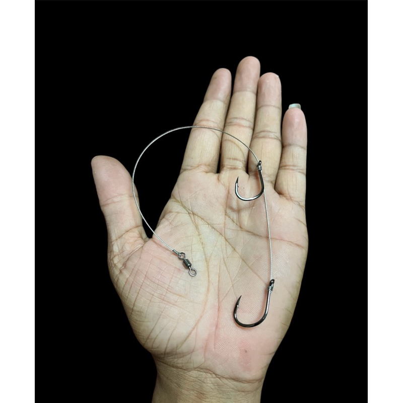 ชุดเบ็ดผูกสลิงหุ้มไนล่อน เบ็ด2ตัว By คนบ้าตกปลา - รูปที่ 4