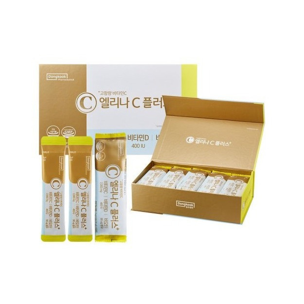 [สินค้าของแท้100% พร้อมส่ง] DongKook Pharmaceutical Elina C Plus 3g100pcs (วิตามินซีโรเซ่)