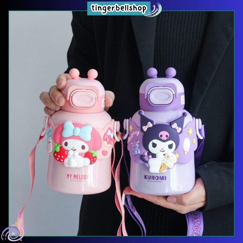 🇹🇭[พร้อมส่ง]ขวดน้ำเด็ก กระติกน้ำเด็กไปโรงเรียน แก้วเก็บอุณหภูมิสำหรับเด็ก แก้วเด็กหลอดเด้ง