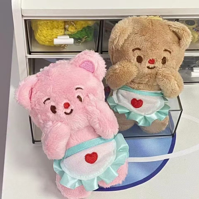 (พร้อมส่ง)Su203-CODการ์ตูนเนยหมีรถพวงกุญแจน่ารักคุณภาพสูงสีเหลืองพวงกุญแจตุ๊กตานุ่มกระเป๋าจี้ตกแต่งของเล่น