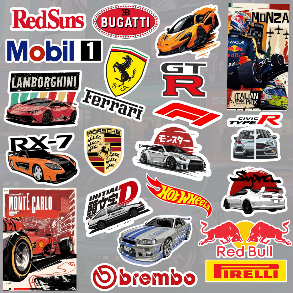 สติ๊กเกอร์ธีม Racing สติ้กเก้อแปะ Notebook, Skateboard, Ipad, โต๊ะ - รูปที่ 2