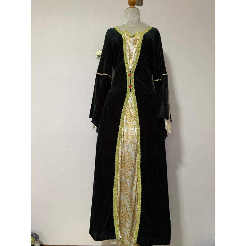 ชุดแฟนซี ชุดคอสเพลย์ผู้ใหญ่มือสอง ชุดราชินีสีเขียว 1437