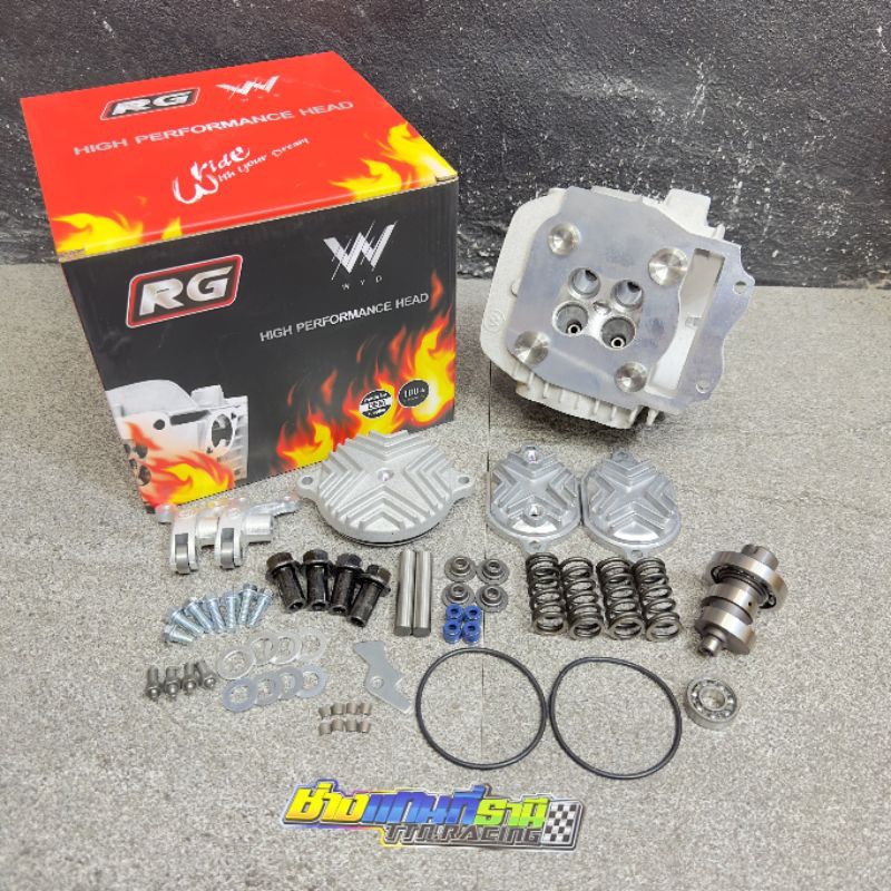 ฝาwave125 4วาล์ว งาน RG มีหลายขนาดใบวาล์วให้เลือก พร้อมอุปกรณ์ในกล่องครบชุดพร้อมประกอบ #เวฟ125
