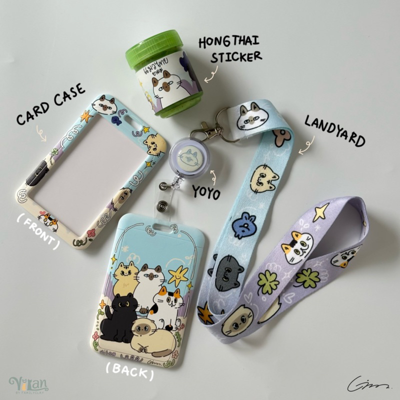 Card case and Landyard and yoyo / ที่ใส่บัตรและสายคล้องคอ ใส่บัตรพนักงาน บัตรรถไฟฟ้า โยโย่ติดบัตร