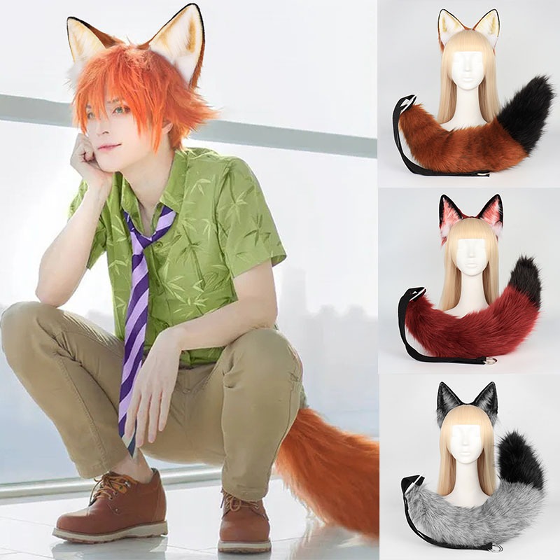 Zootopia cosplay ที่คาดศีรษะ แต่งหูแมว แต่งหูสุนัขจิ้งจอก แฮนด์เมด สไตล์โลลิต้า อุปกรณ์เสริม สําหรับแต่งคอสเพลย์