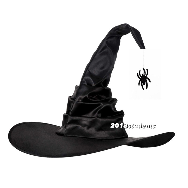 [ส่งเร็ว] หมวกแม่มดค้างคาวห้อย มีรอยย่นที่หมวก เนื่อภาพดี หมวกแม่มด หมวกฮาโลวีน ฟรีไซส์ - รูปที่ 4