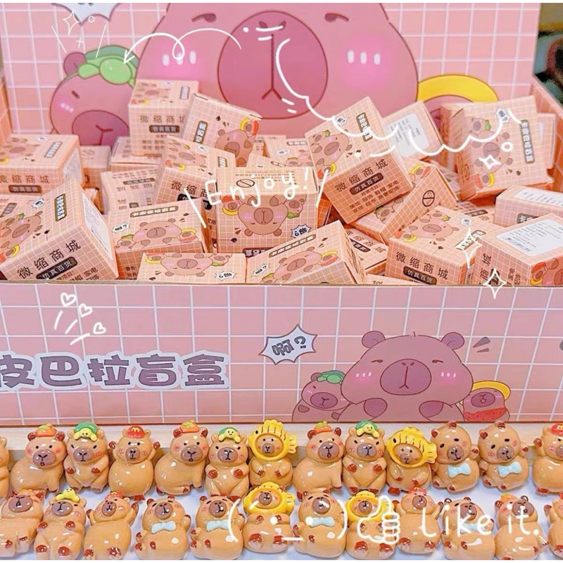 (พร้อมส่ง)กล่องสุ่มCapybaraจิ๋ว
