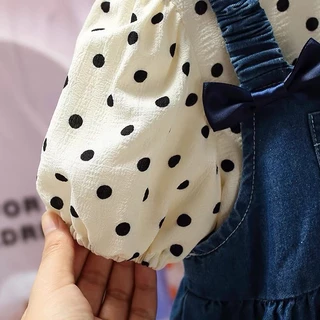 PRINCESS KESLI ชุดเดรสยีนส์ ชุดเดรสลายเอี๊ยมน่ารัก สำหรับเด็ก 1-7 ปี
