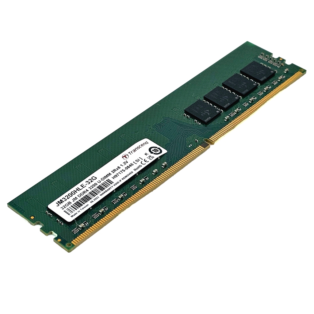 32GB (32gbx1) DDR4/3200 Transcend U-DIMM JM3200HLE-32G แรมมือสอง แถวละ 32GB ประกัน 30 วัน