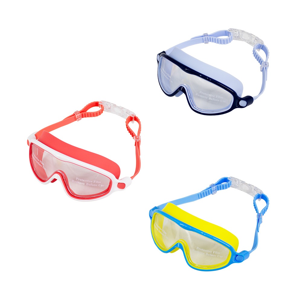 [เด็ก] FBT แว่นตาว่ายน้ำเด็ก ใส่ง่าย ปรับสายง่าย GNM 655 ป้องกันแสงแดด UV ไม่เป็นฝ้า กรอบใหญ่สายปรับระดับได้ รหัส 54350