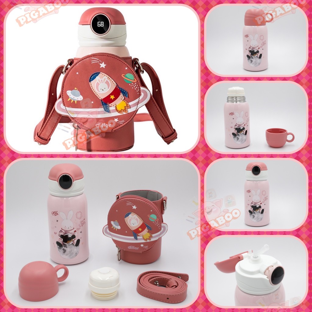 PB1 Diller ขวดน้ำสแตนเลส ขนาด 550ml.  รุ่น B13 (กระติกน้ำน้องกระต่ายวัดอุณหภูมิได้)