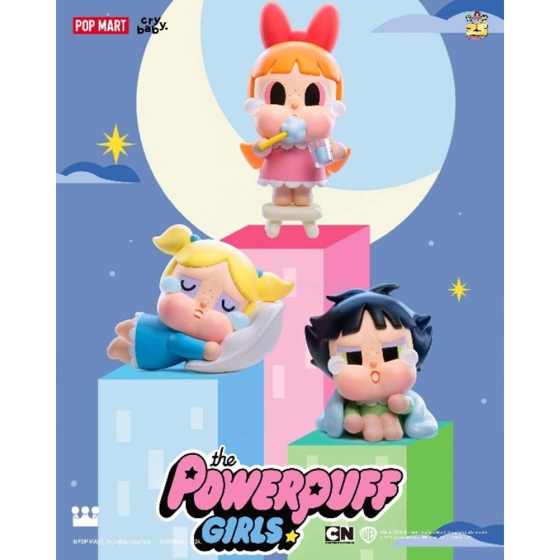 [พร้อมส่งในไทย](ใช้โค้ด30%เหลือ315) กล่องสุ่ม Crybaby X Powerpuff girls แบบแกะตัว มีกล่อง+การ์ดครบค่ะ