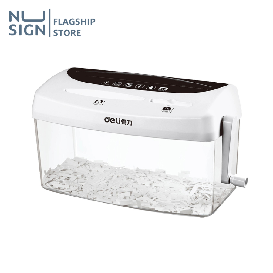 [ของแถมฟรี] Nusign เครื่องย่อยเอกสาร เครื่องทำลายเอกสารด้วยมือ แบบด้ามจับ หมุนง่าย Paper Shredder
