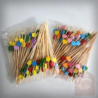 พร้อมส่ง ไม้จิ้มผลไม้ ไม้จิ้มอาหาร ไม้จิ้มลำไย 12 ซม. (100ชิ้น)