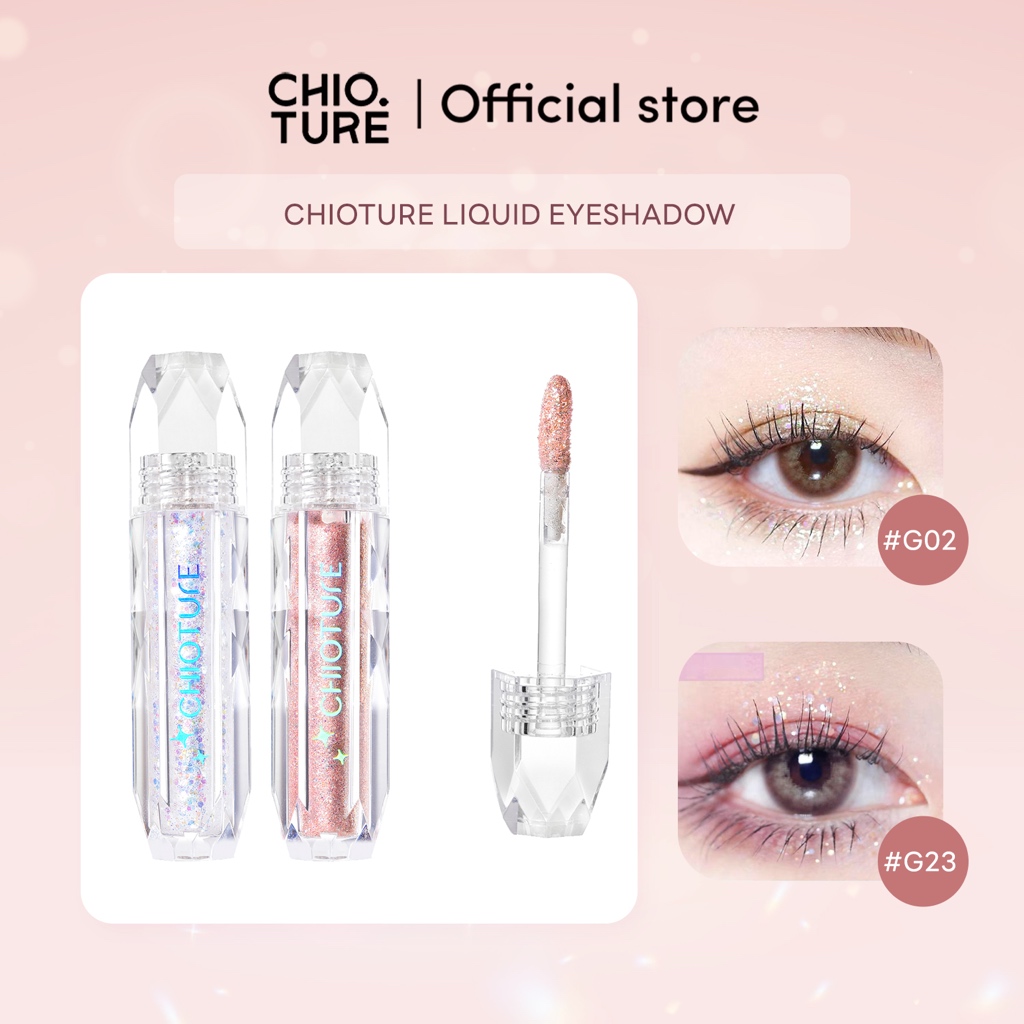 Chioture Liquid Eyeshadow ลิควิดอายแชโดว์แบบน้ำ มีกลิตเตอร์ไฮไลท์ตา ติดทน เกลี่ยง่าย กันน้ำ